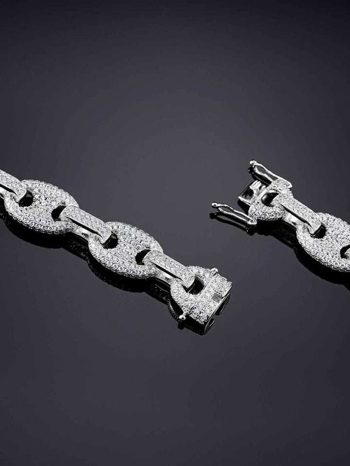 12mm G-Link Bracelet in White Gold