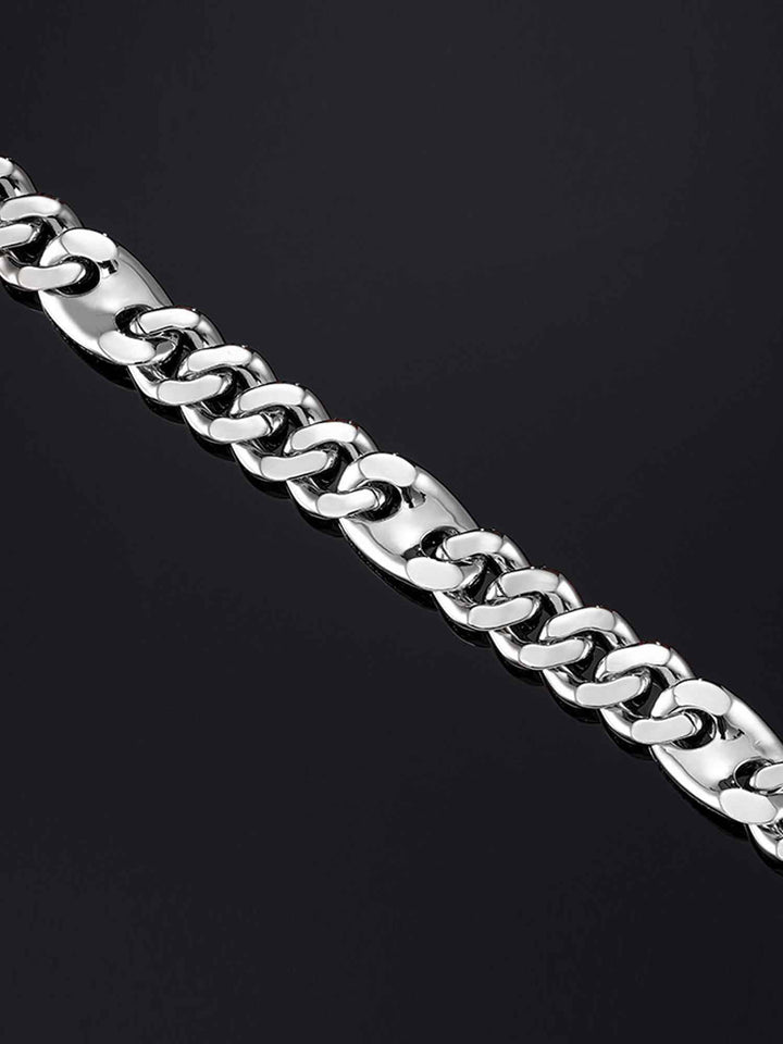 15mm G-Cuban Link Bracelet in White Gold