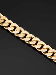 19mm Cuban Link Bracelet in Yellow Gold