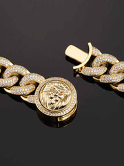 19mm Cuban Link Bracelet in Yellow Gold