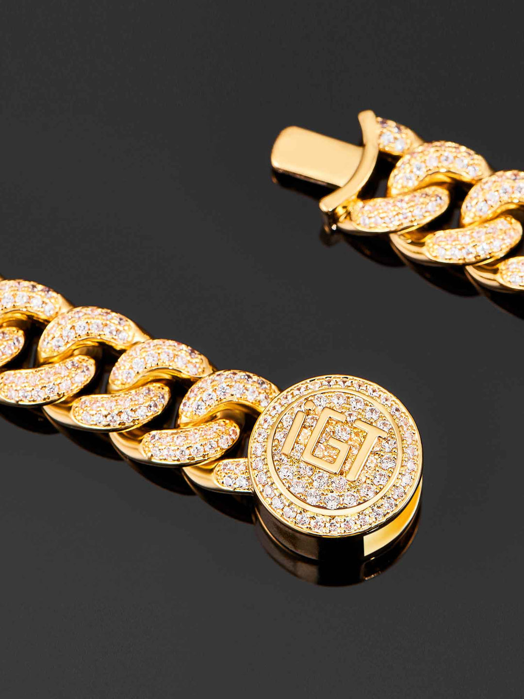 12mm Cuban Link Bracelet in Yellow Gold
