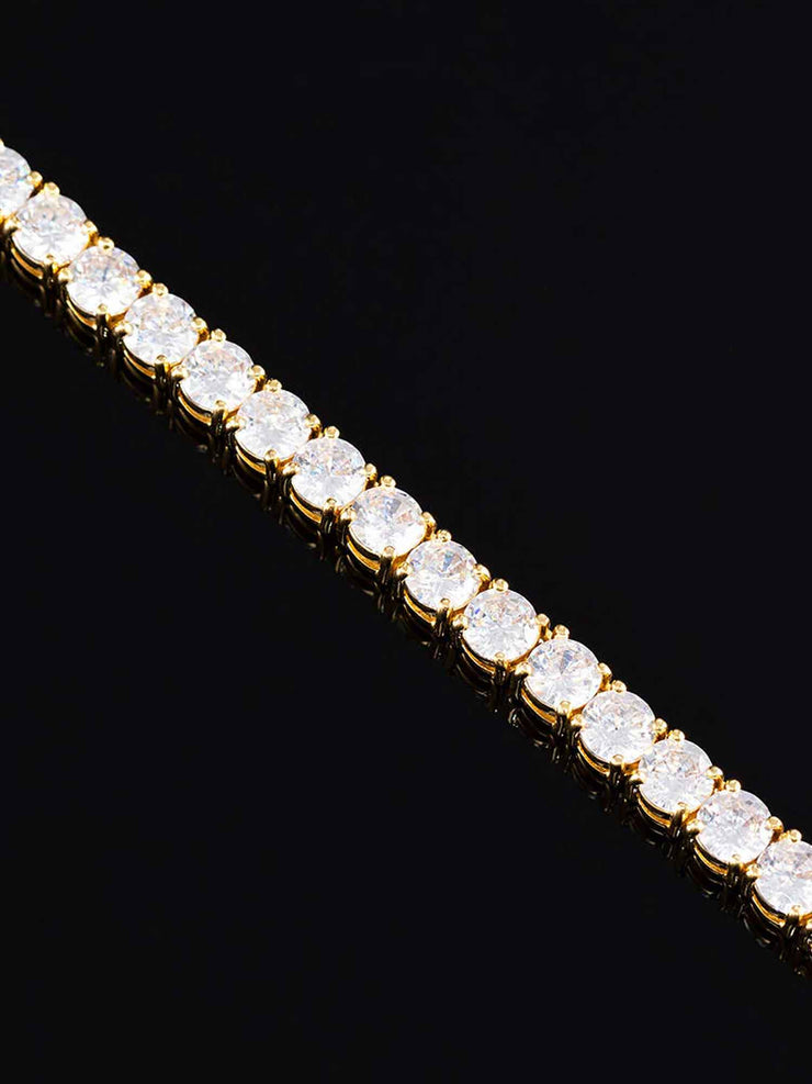 5mm Round Tennis Bracelet in Yellow Gold