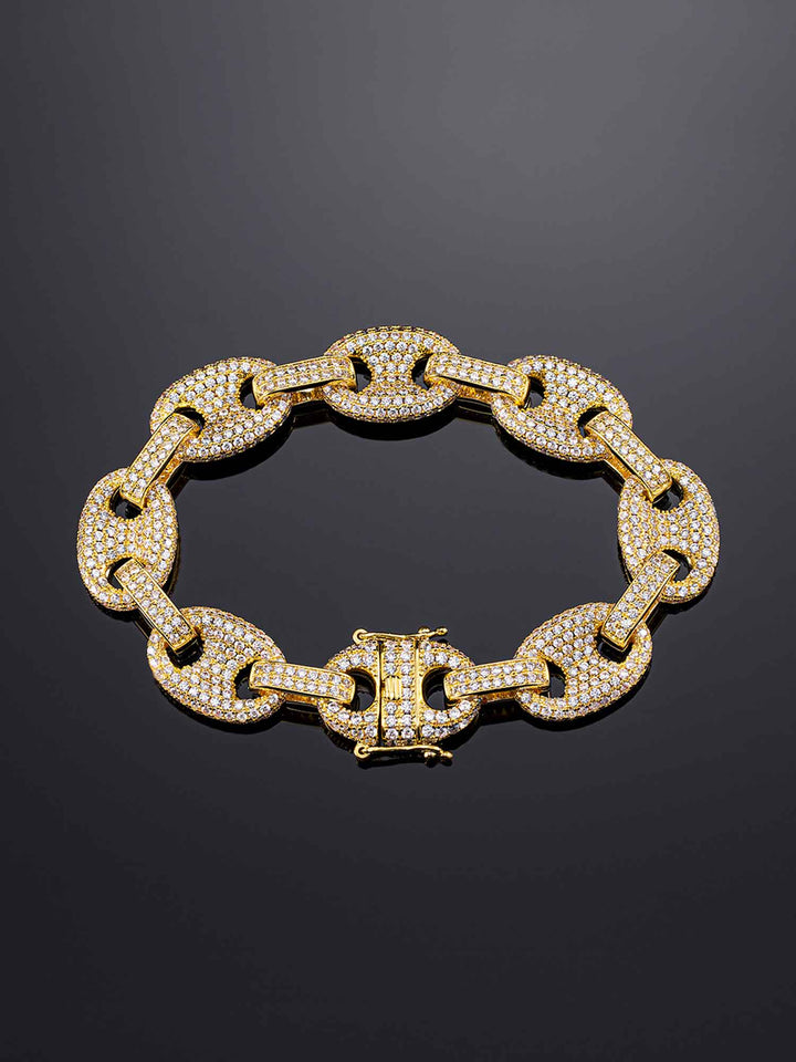 12mm G-Link Bracelet in Yellow Gold