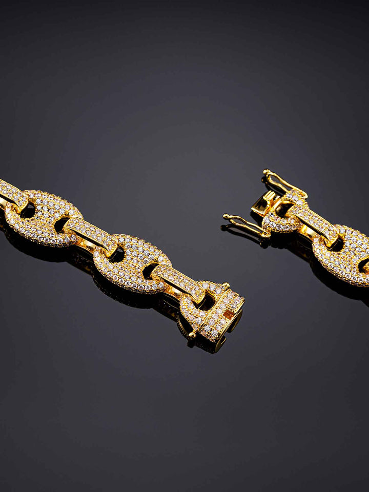 12mm G-Link Bracelet in Yellow Gold