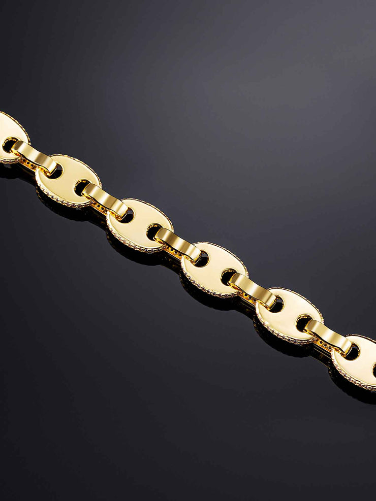 12mm G-Link Bracelet in Yellow Gold