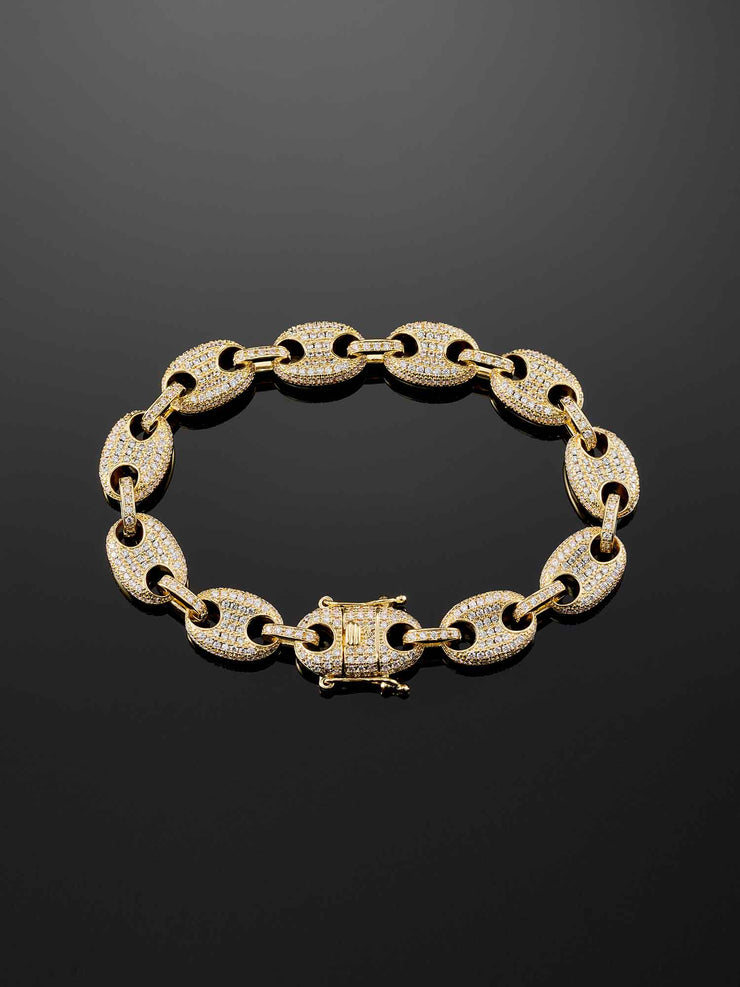 10mm G-Link Bracelet in Yellow Gold