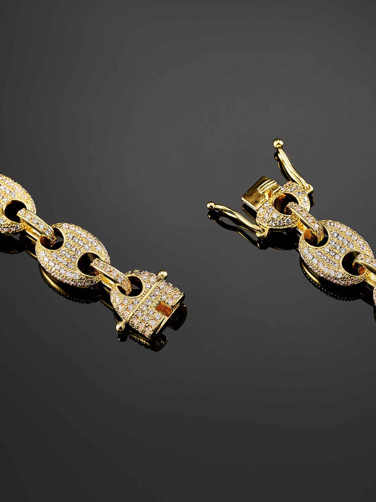 10mm G-Link Bracelet in Yellow Gold