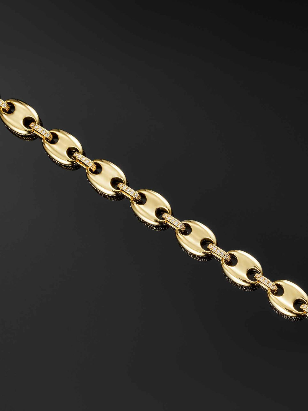 10mm G-Link Bracelet in Yellow Gold