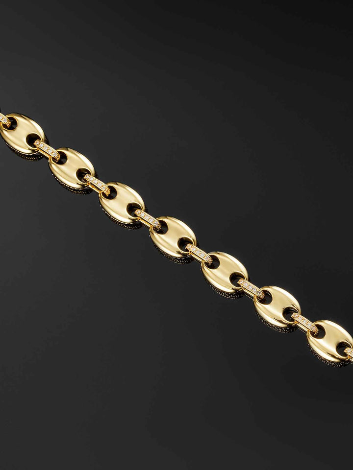 10mm G-Link Bracelet in Yellow Gold