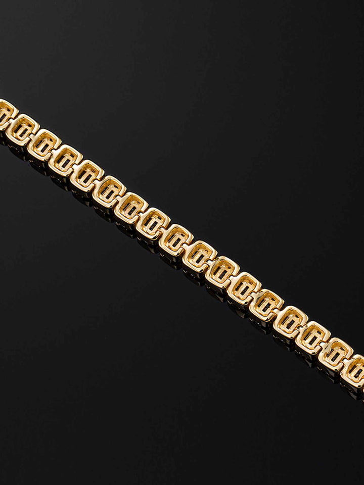 6mm Baguette Tennis Bracelet in Yellow Gold