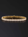 6mm Baguette Tennis Bracelet in Yellow Gold