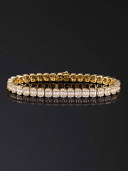 6mm Baguette Tennis Bracelet in Yellow Gold