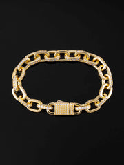10mm H-Link Bracelet in Yellow Gold