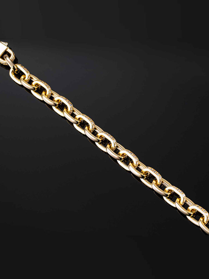 10mm H-Link Bracelet in Yellow Gold