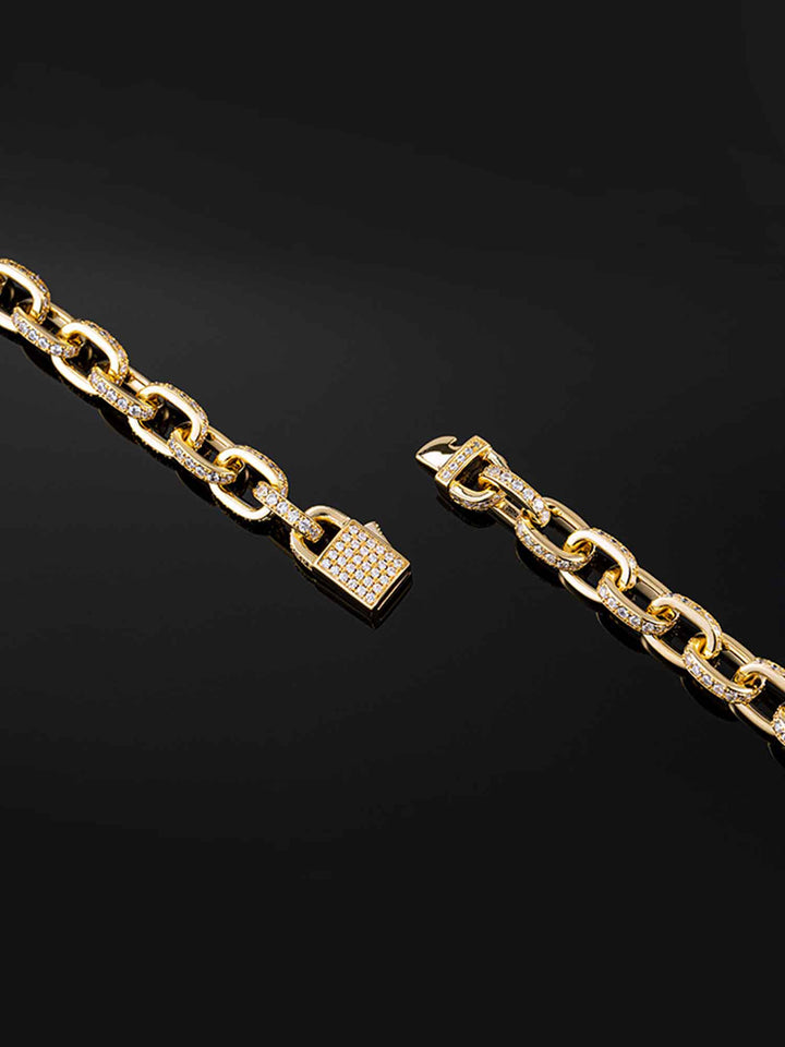 10mm H-Link Bracelet in Yellow Gold