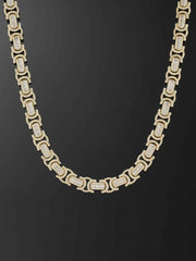 12mm Byzantine Link Chain in Yellow Gold