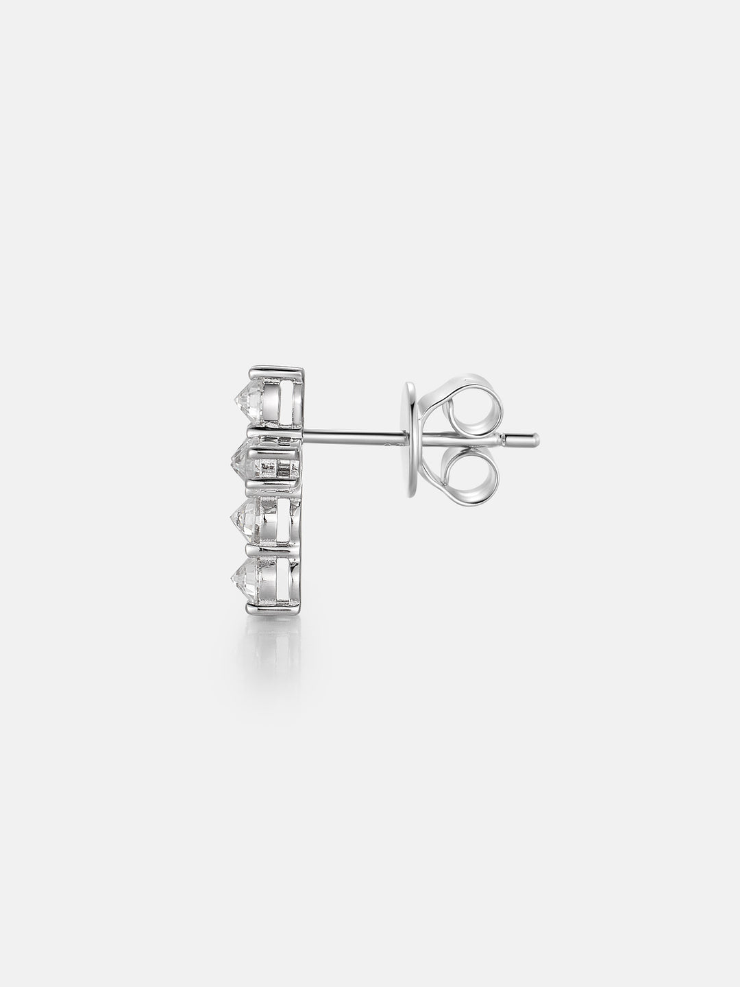 Moissanite Reverse Set Cross Studs Earrings