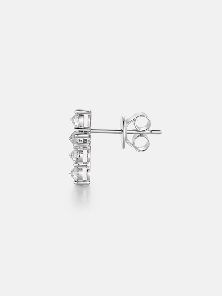 Moissanite Reverse Set Cross Studs Earrings
