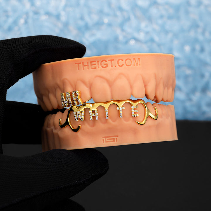 MR.MRS Moissanite Letter Grillz