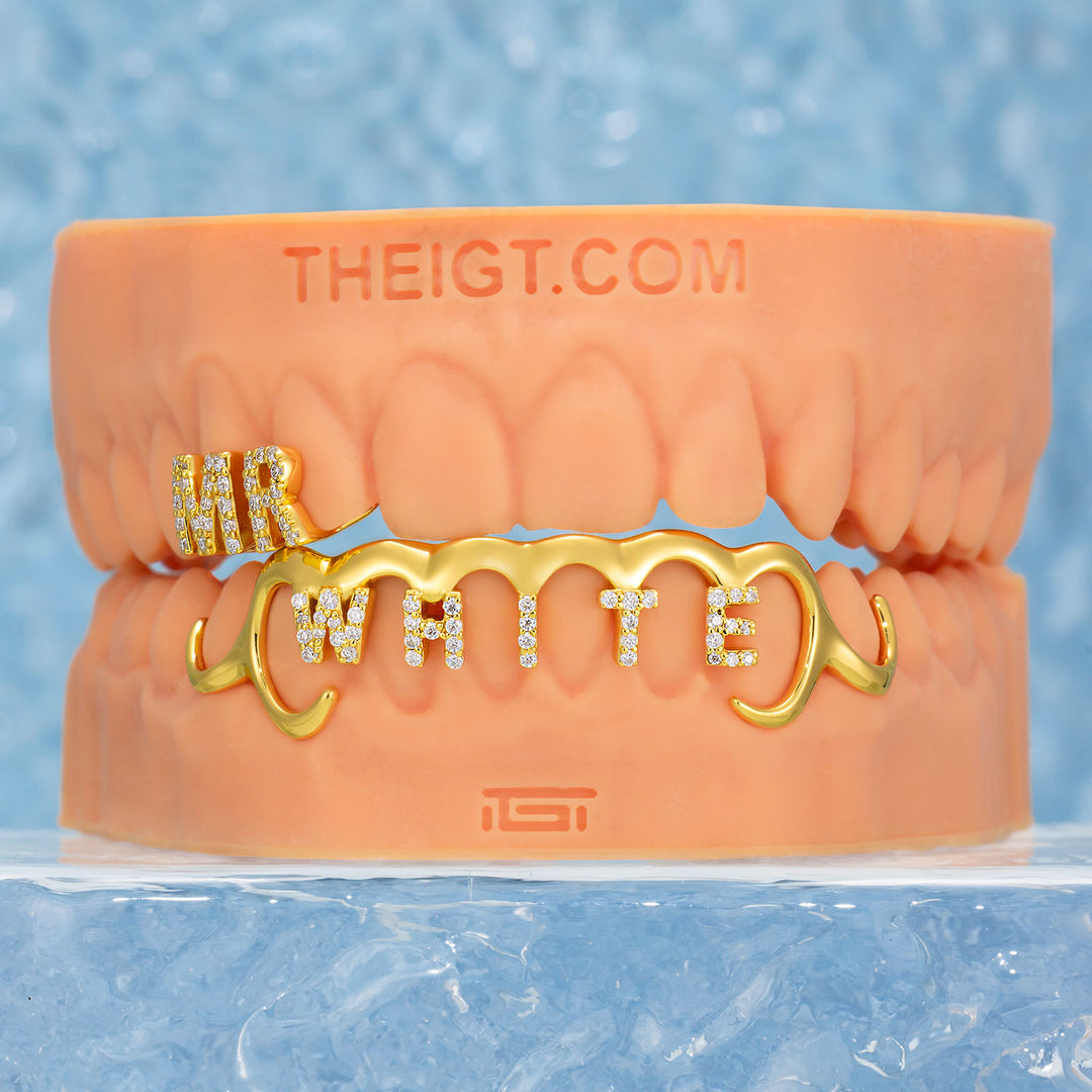 MR.MRS Moissanite Letter Grillz