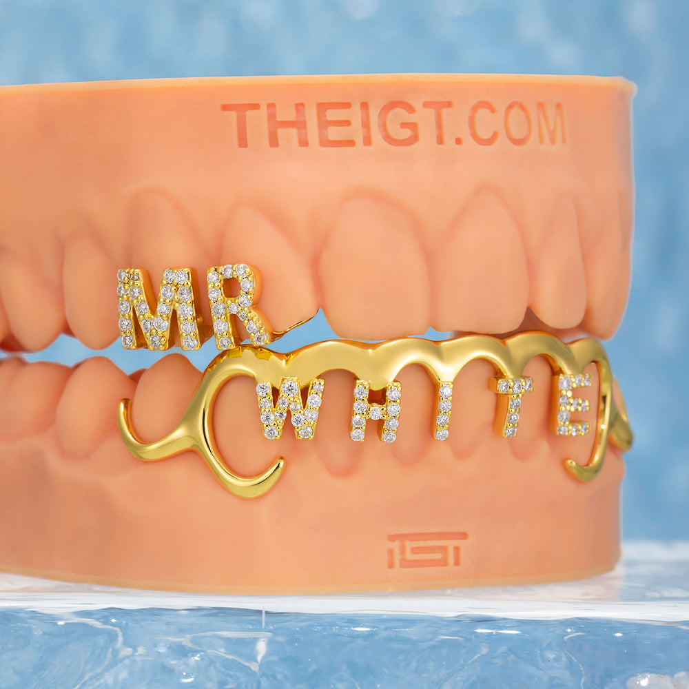 MR.MRS Moissanite Letter Grillz