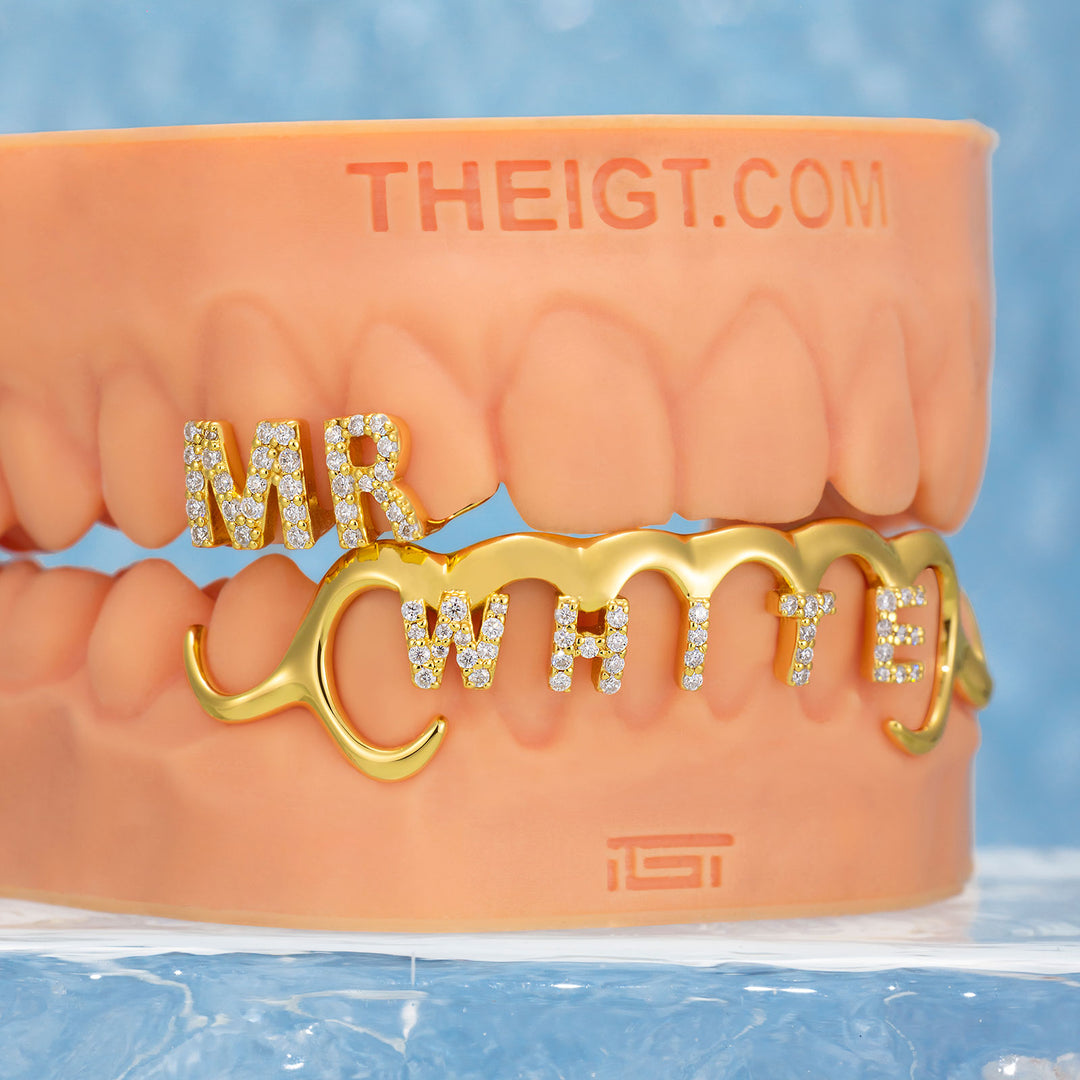 MR.MRS Moissanite Letter Grillz