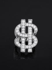 Iced Dollar Ring