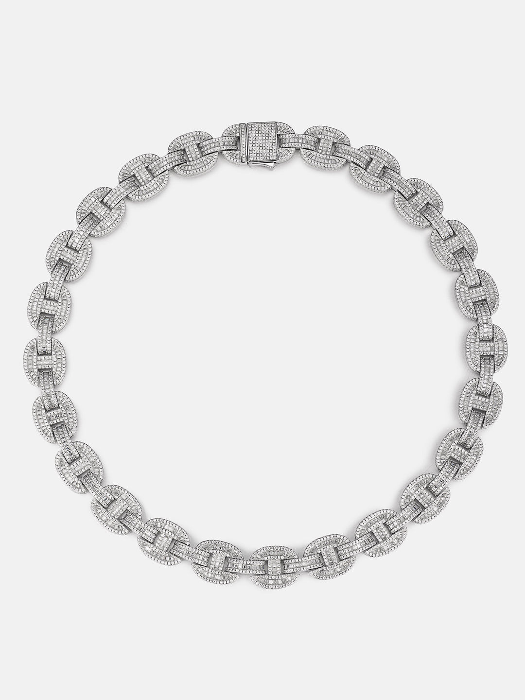 Made To Order 16mm Mariner Moissanite  Baguette Link Chain