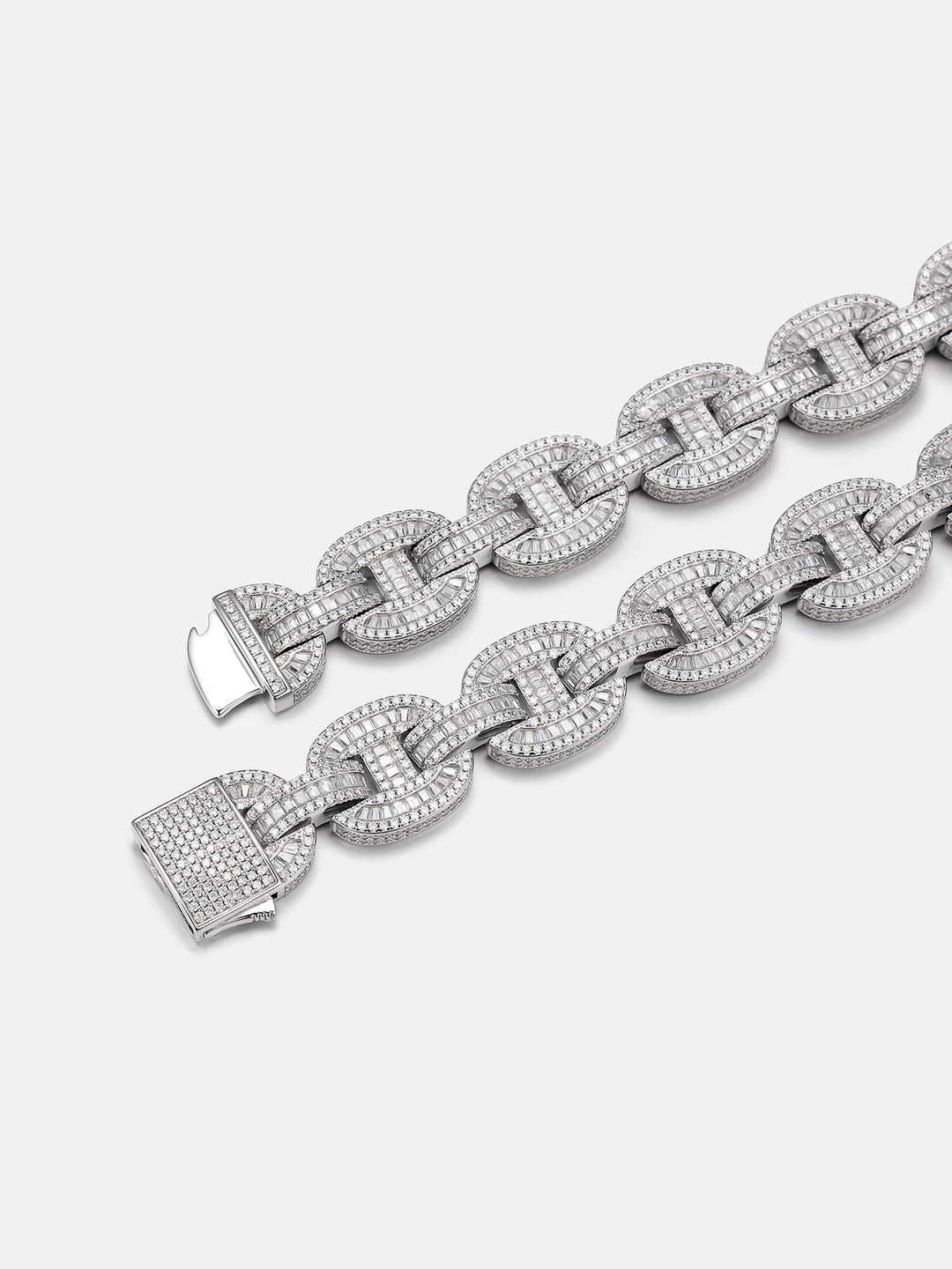 Made To Order 16mm Mariner Moissanite  Baguette Link Chain