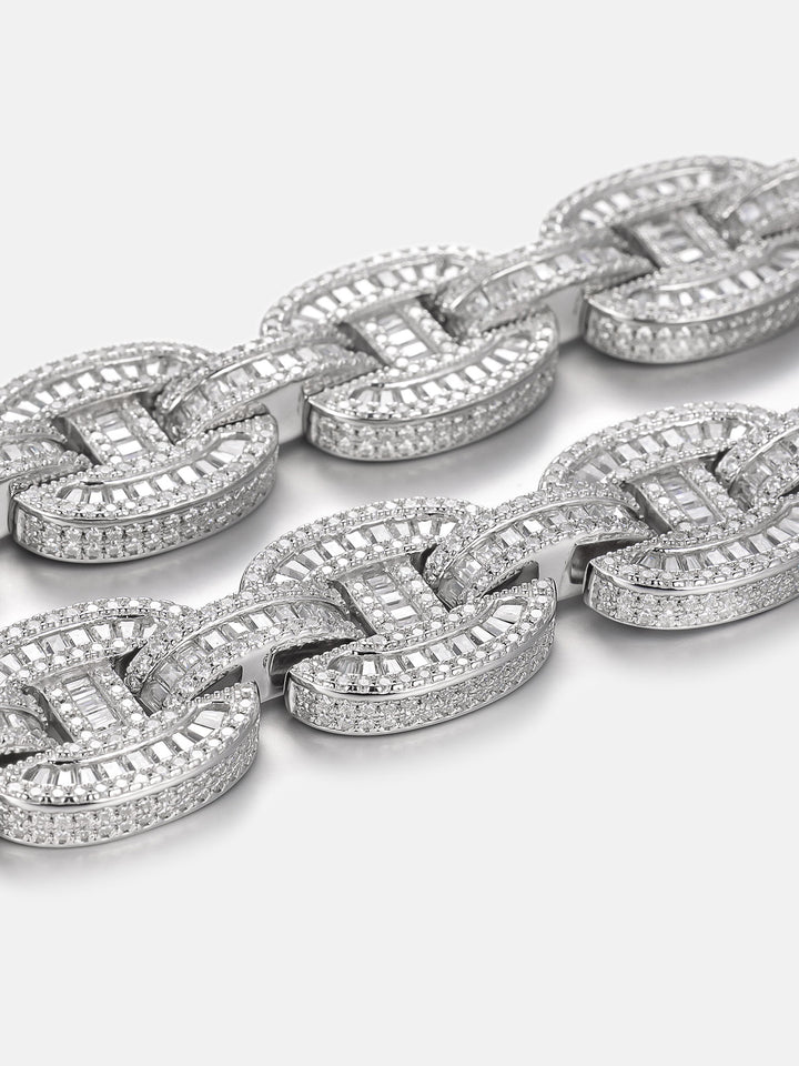 Made To Order 16mm Mariner Moissanite  Baguette Link Chain