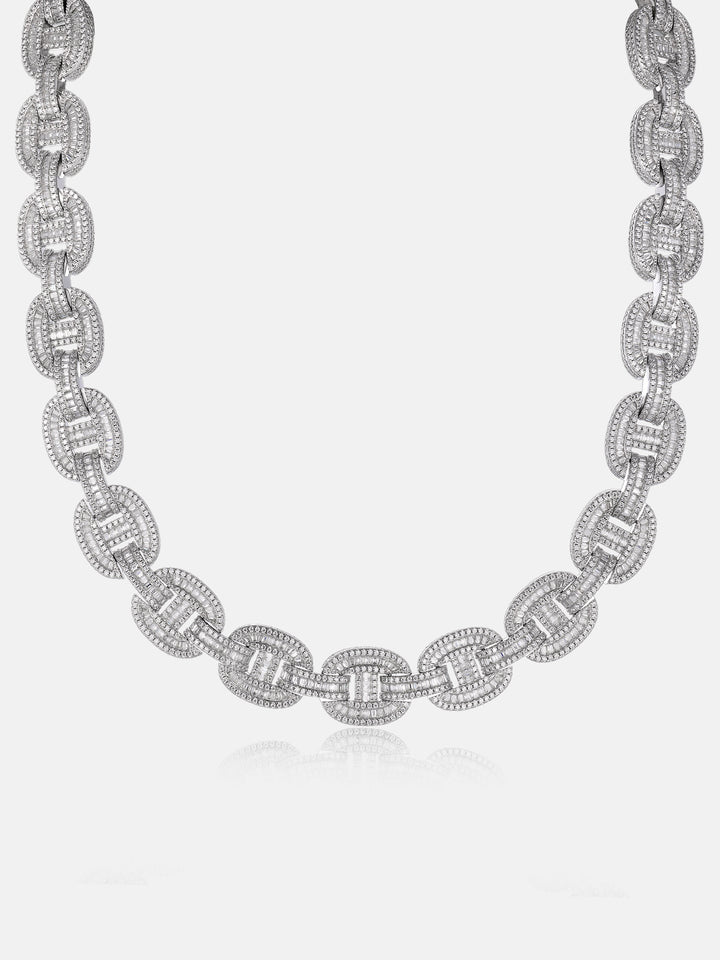 Made To Order 16mm Mariner Moissanite  Baguette Link Chain