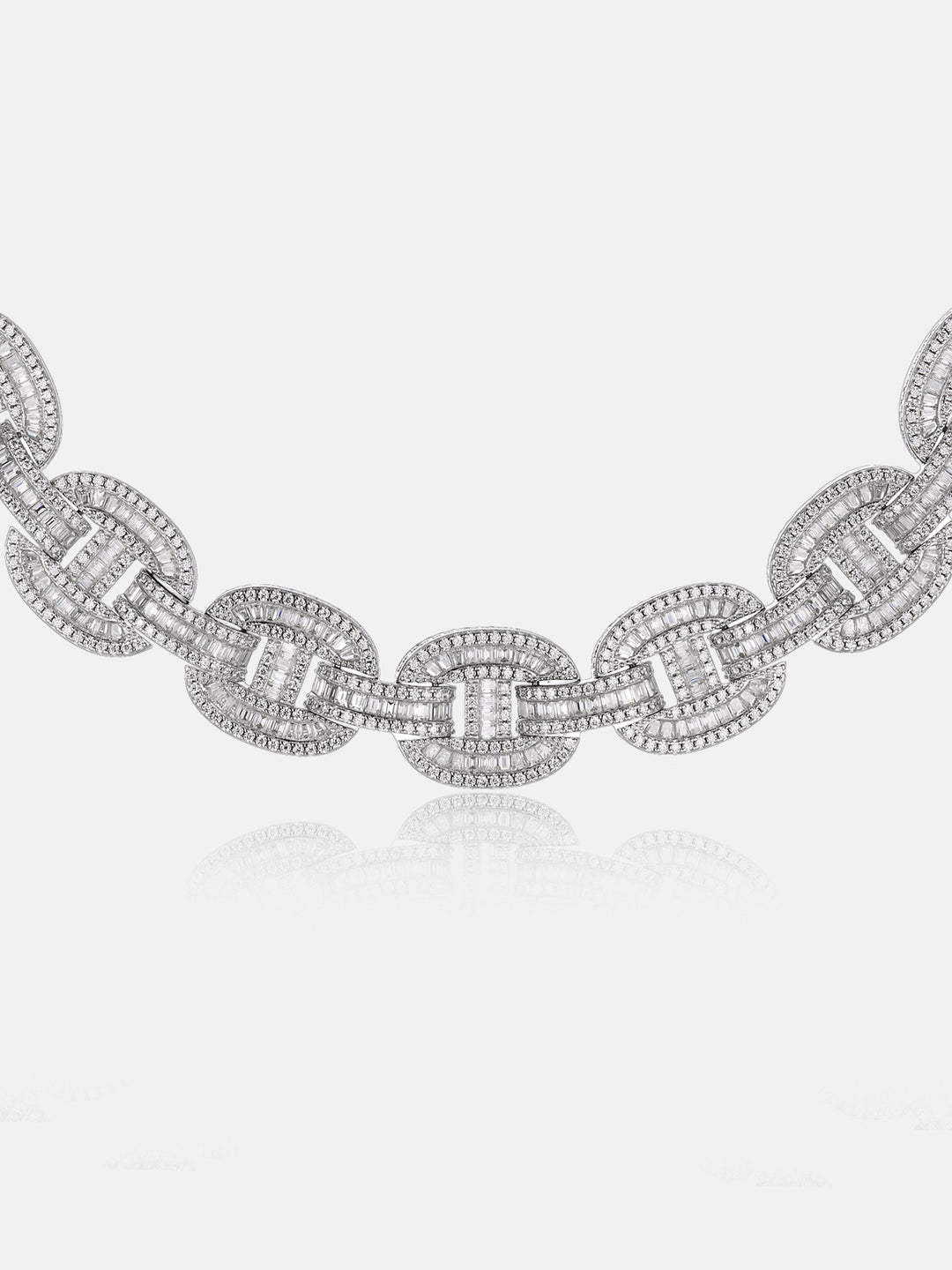 Made To Order 16mm Mariner Moissanite  Baguette Link Chain