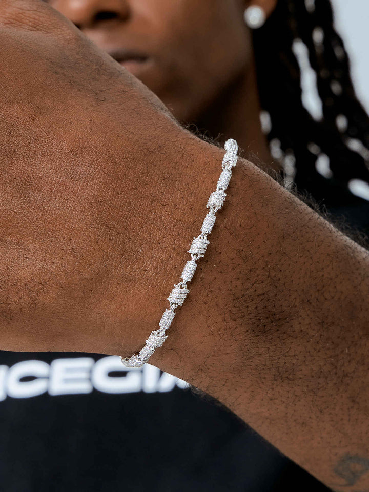 5mm Moissanite Spiral Knot Chain Or Bracelet
