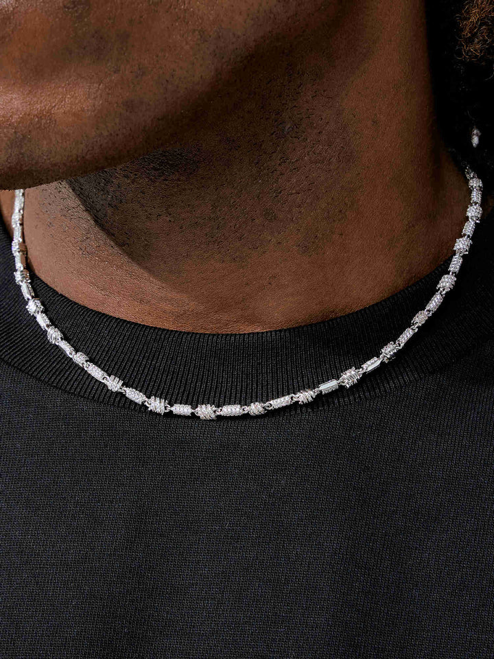5mm Moissanite Spiral Knot Chain Or Bracelet