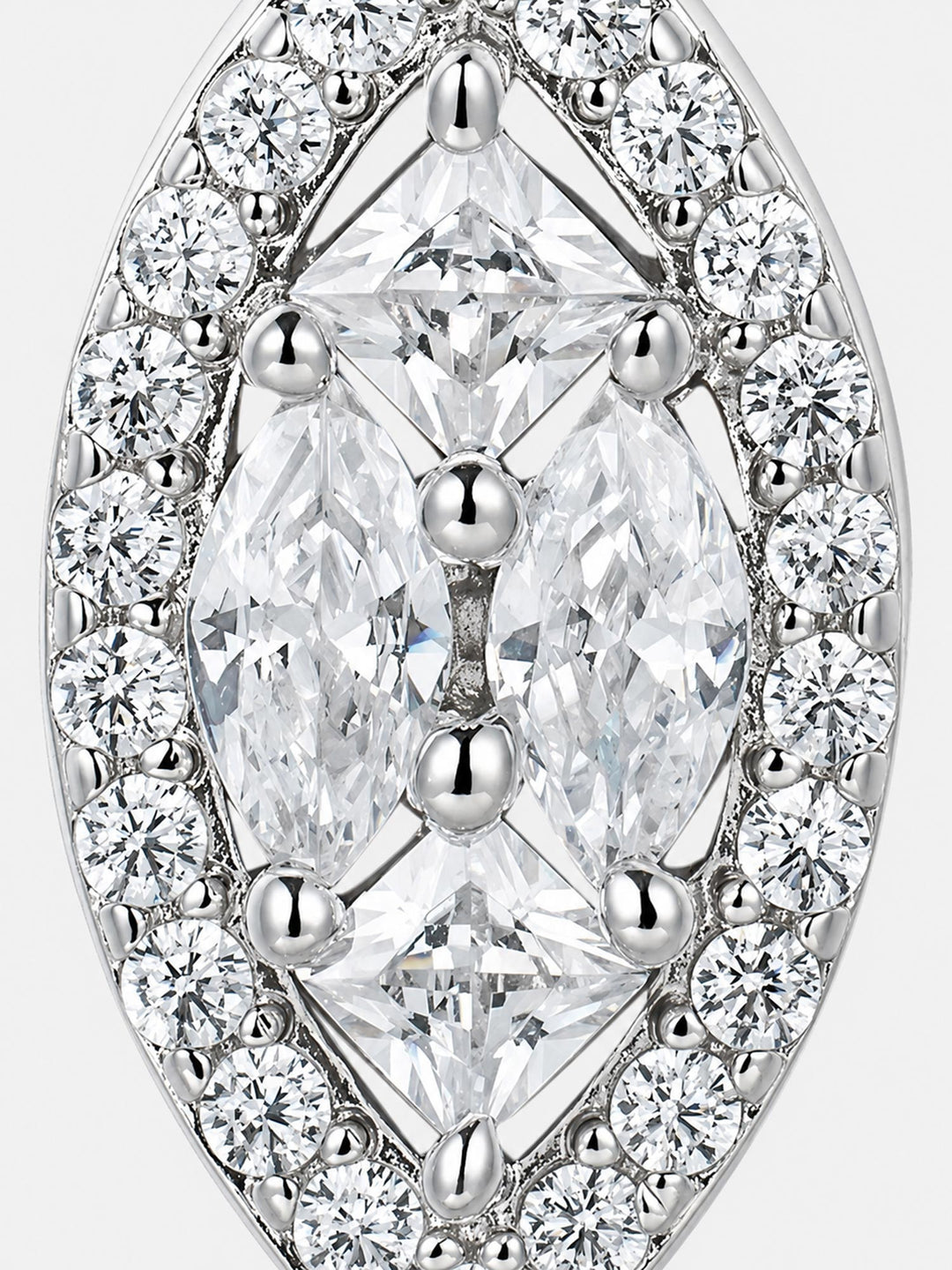 Marquise-Shape Princess Mixed-Cut Moissanite Studs