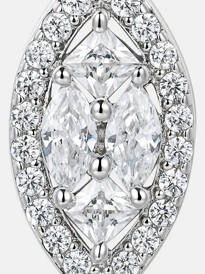 Marquise-Shape Princess Mixed-Cut Moissanite Studs