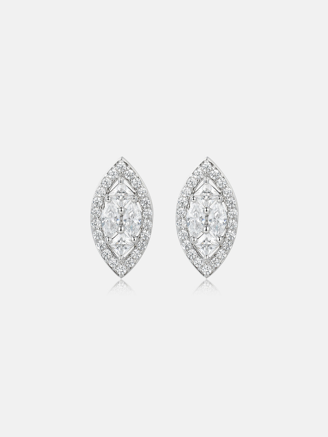 Marquise-Shape Princess Mixed-Cut Moissanite Studs