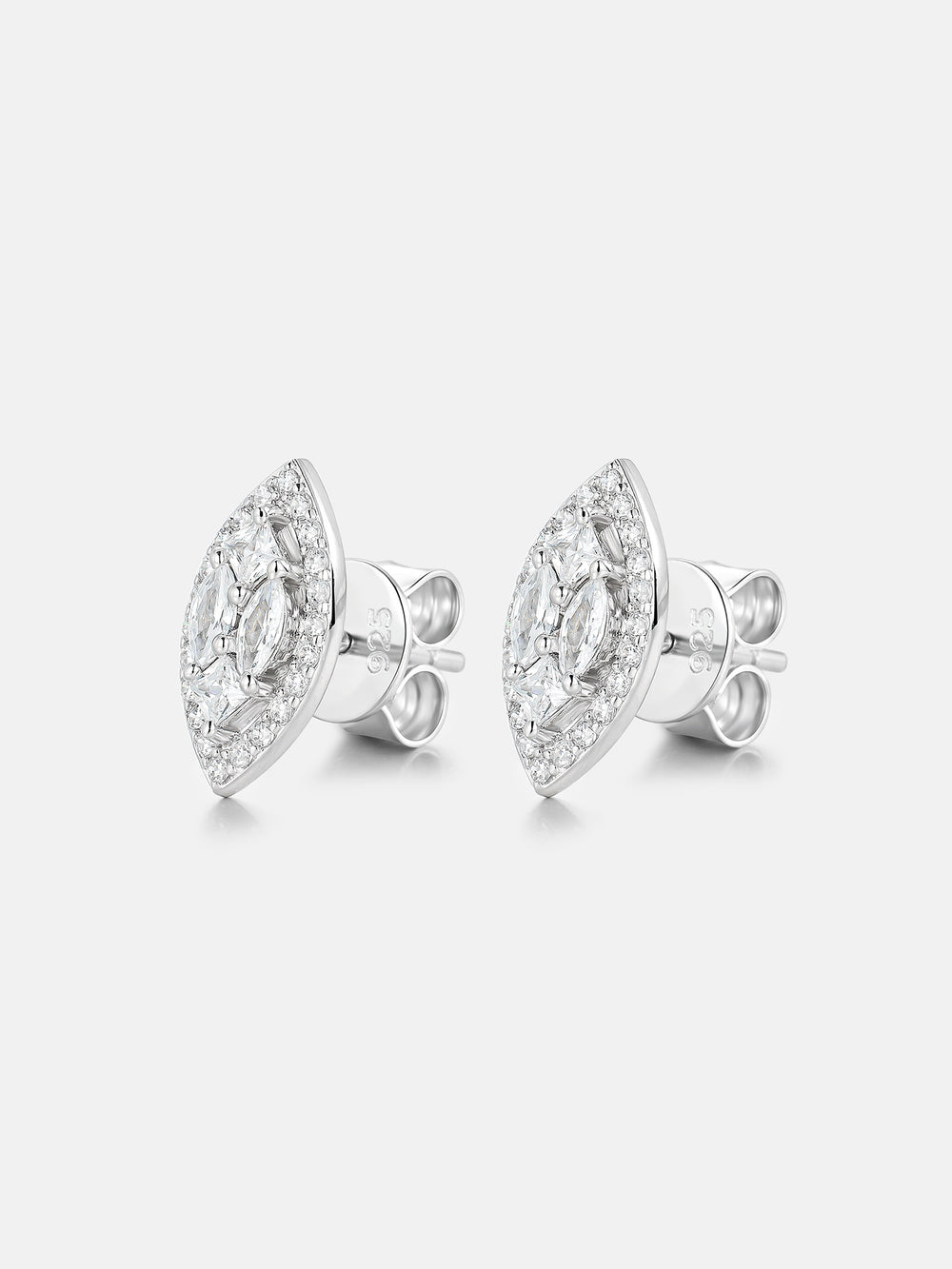 Marquise-Shape Princess Mixed-Cut Moissanite Studs - ICEGIANT
