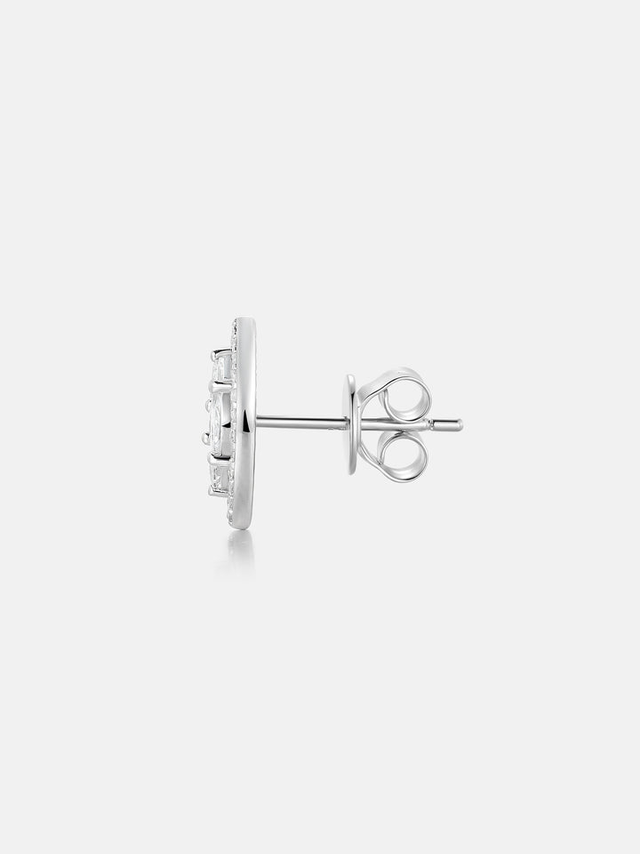 Marquise-Shape Princess Mixed-Cut Moissanite Studs