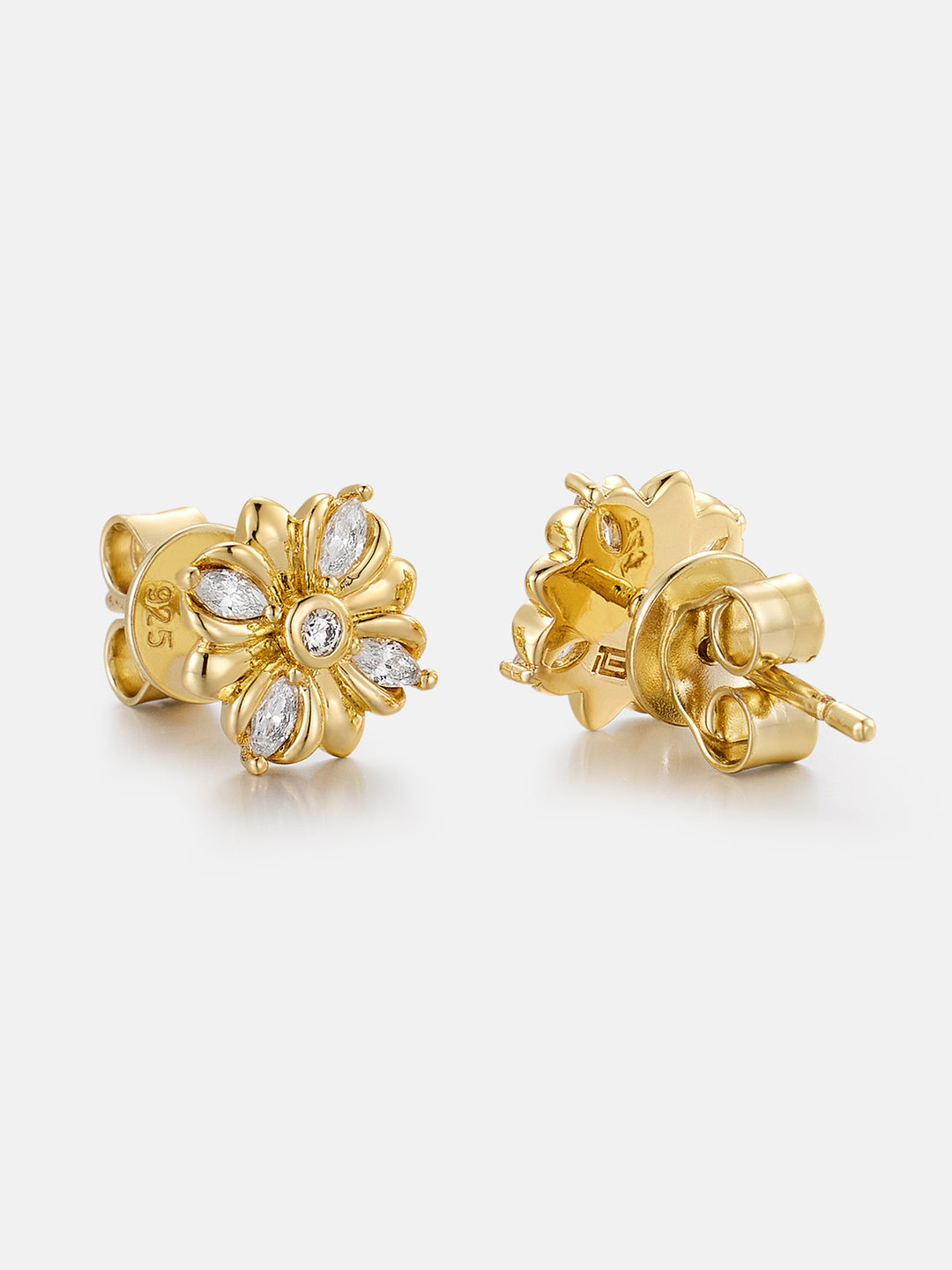 Marquise Moissanite Floral Earrings