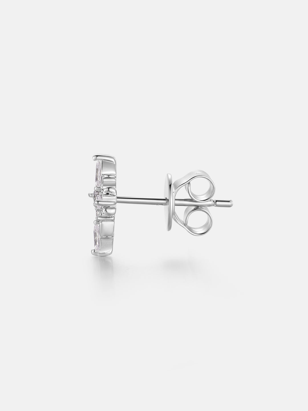 Marquise & Round Cut Moissanite Cross Stud Earrings