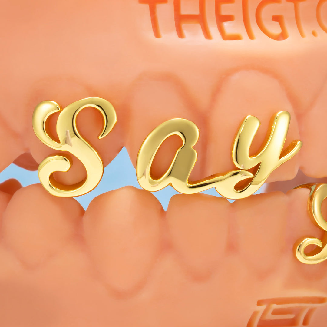 Matching Gold Letter Grillz 'Say Yess’