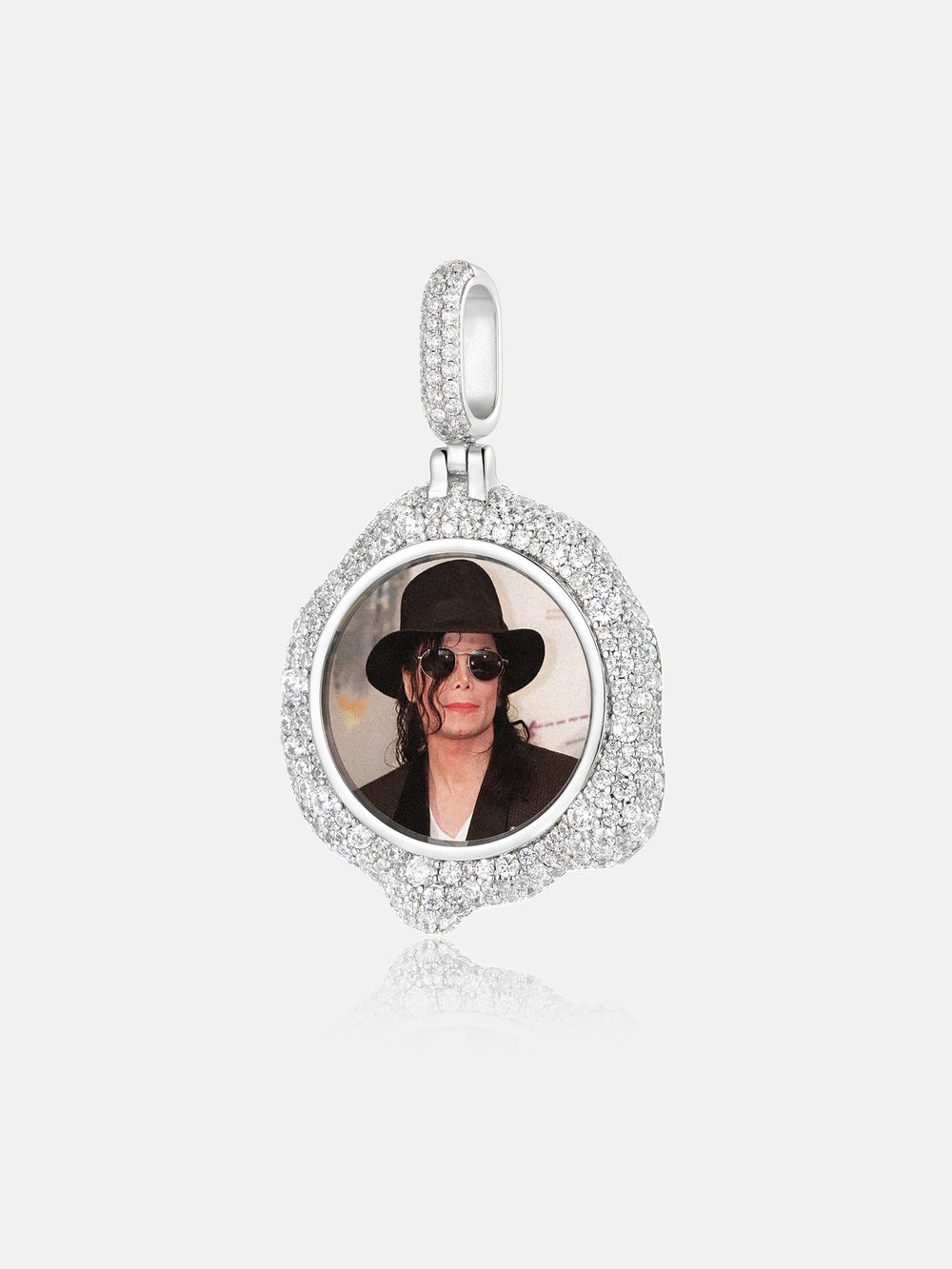 "Melting Liquid" Moissanite Custom Photo Pendant