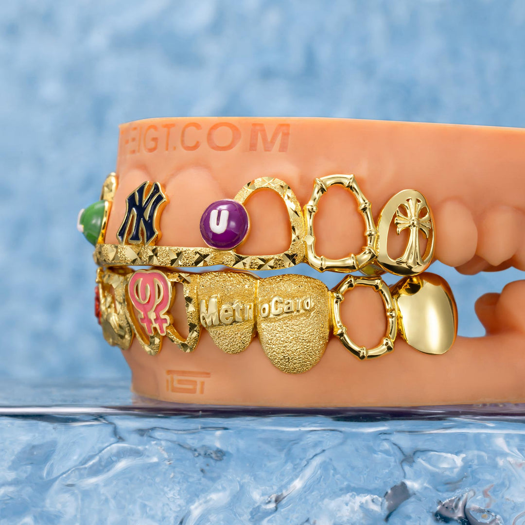 Open Face Enamel Metro Yankee Muse Grillz