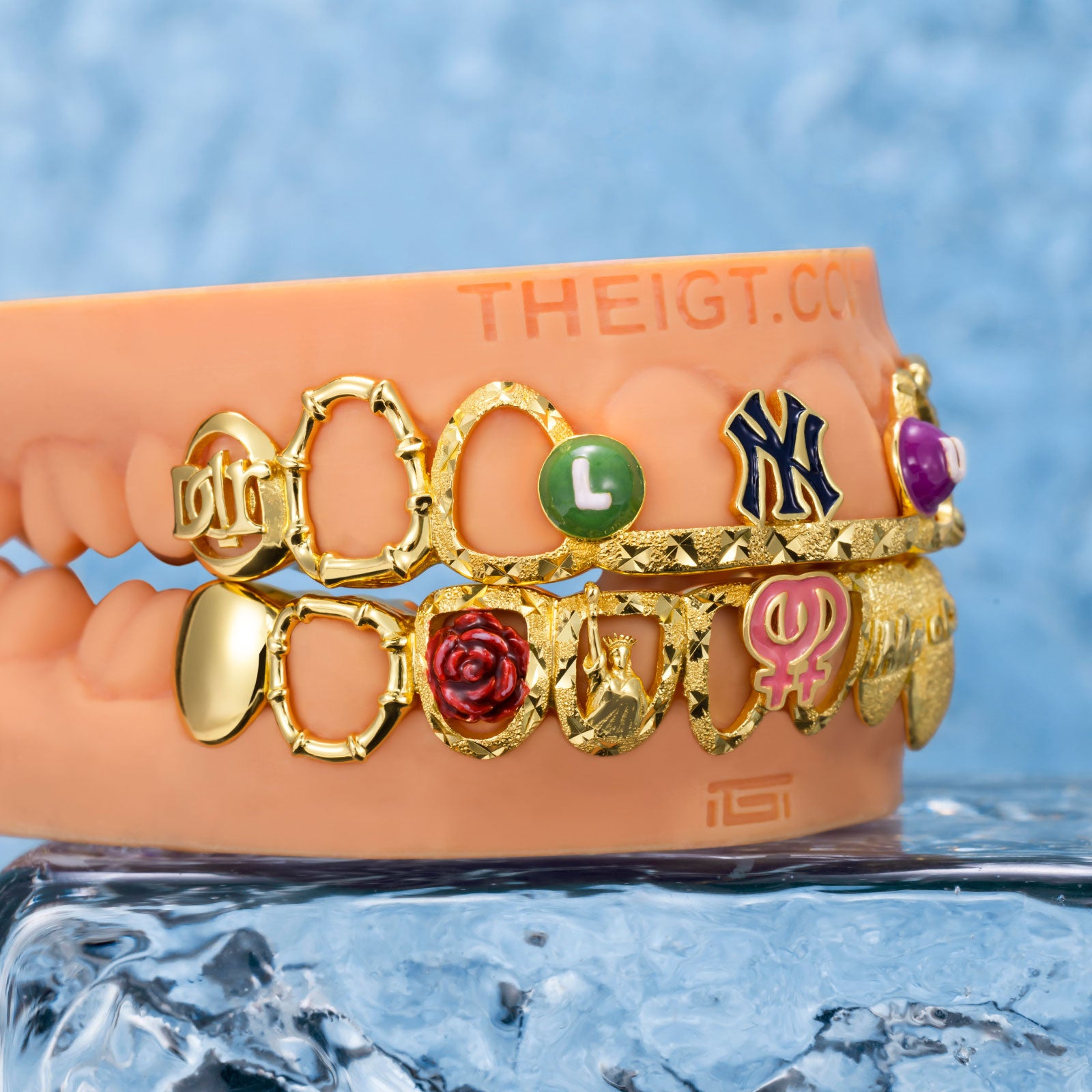 Open Face Enamel Metro Yankee Muse Grillz