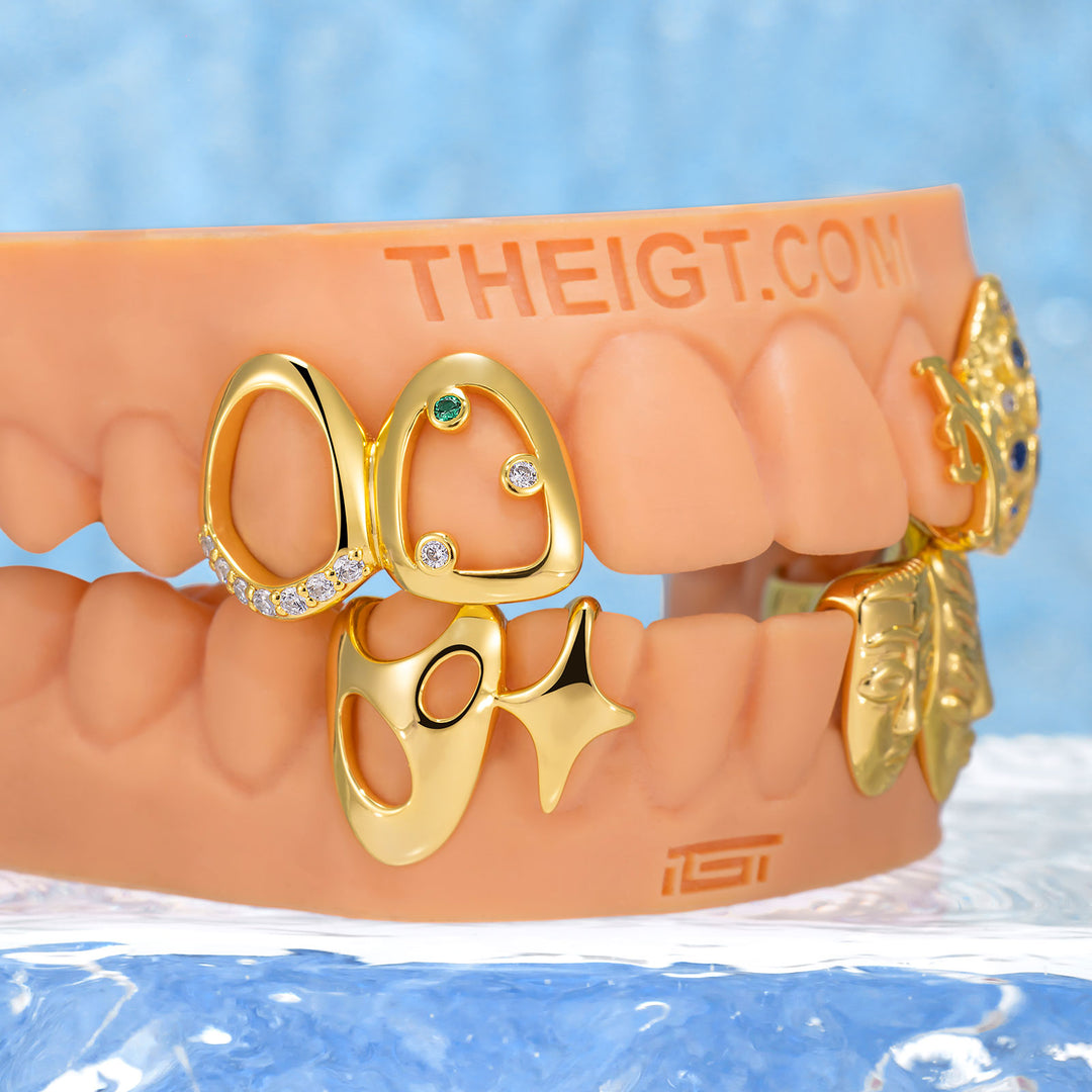 Moissanite & Colored Gem Metropolitan Pharaoh Grillz