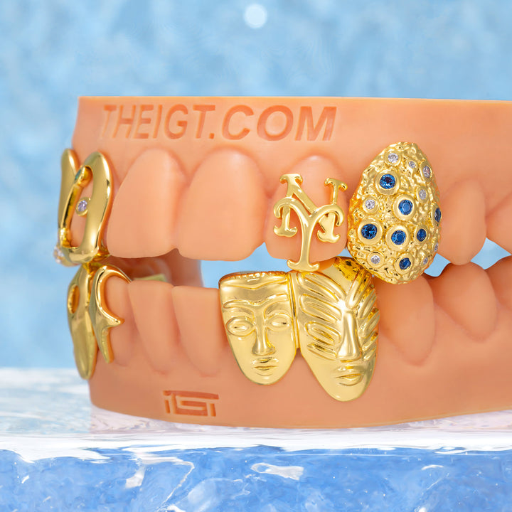 Moissanite & Colored Gem Metropolitan Pharaoh Grillz