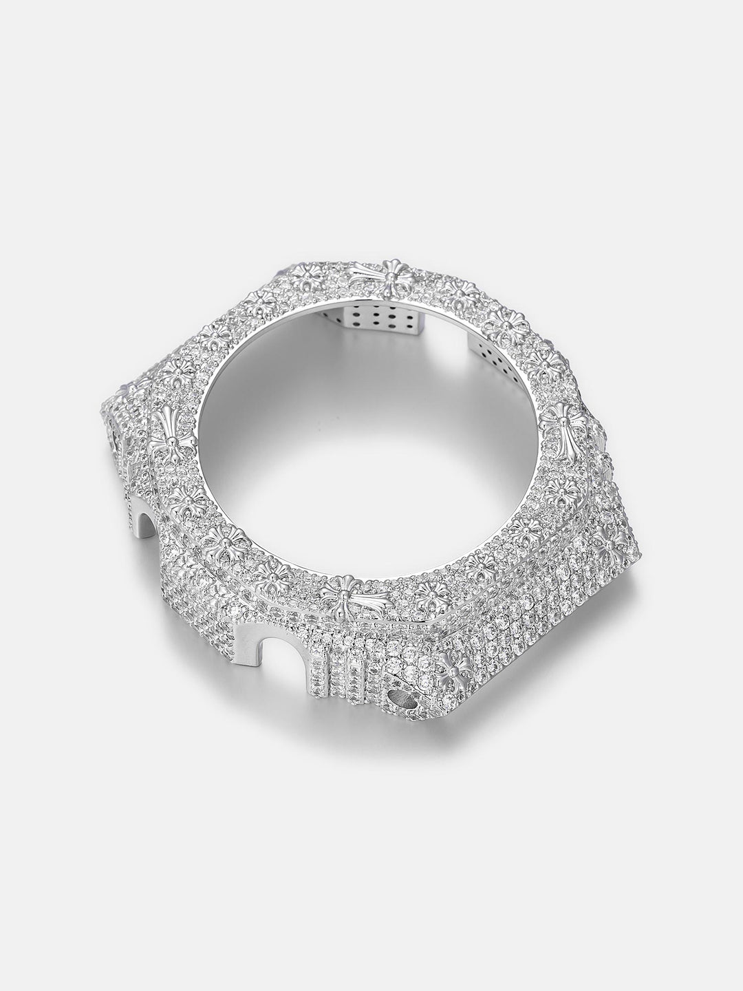 Mixed Cross Iced Moissanite Case For GA-2100 Watch