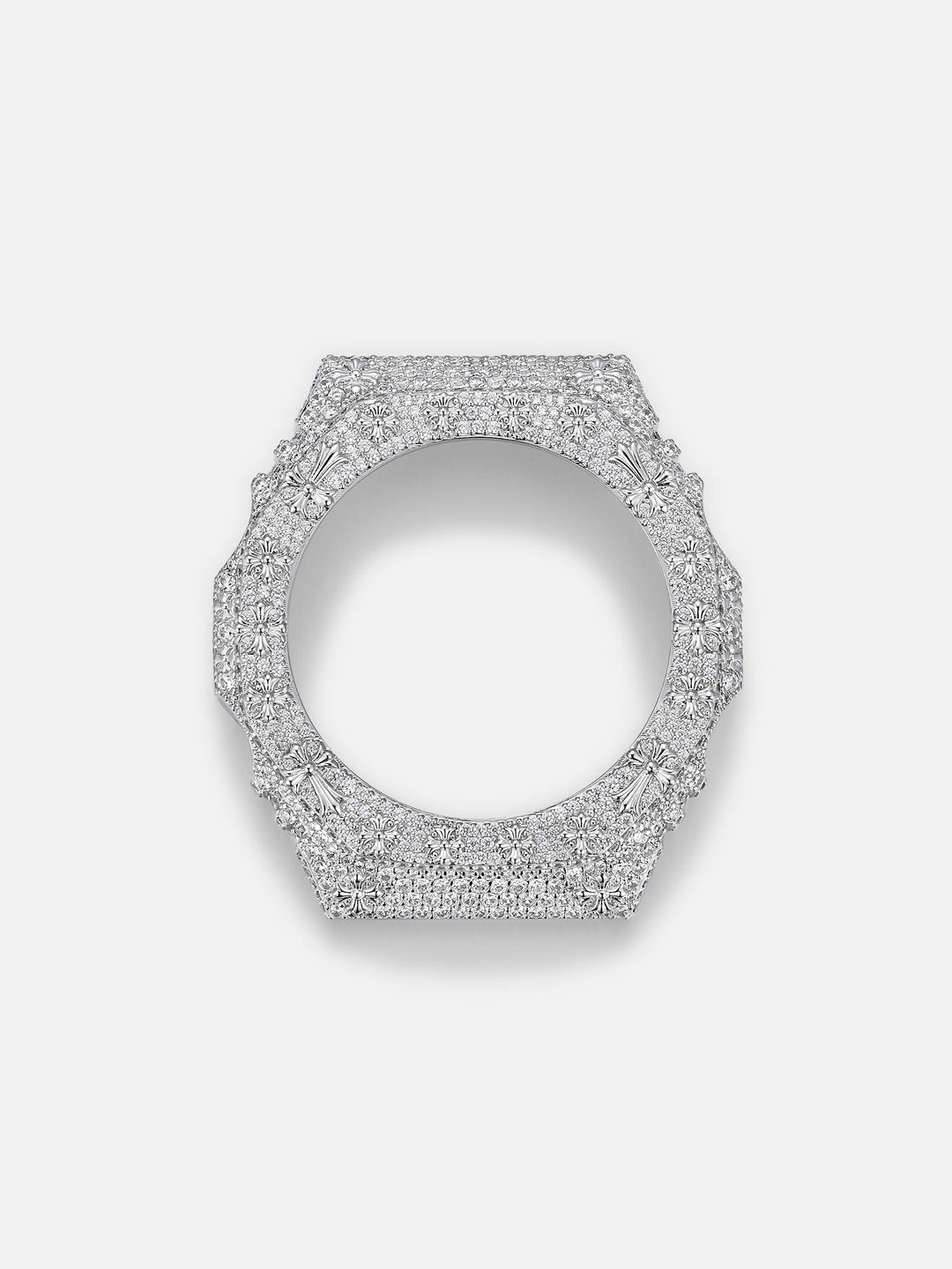 Mixed Cross Iced Moissanite Case For GA-2100 Watch