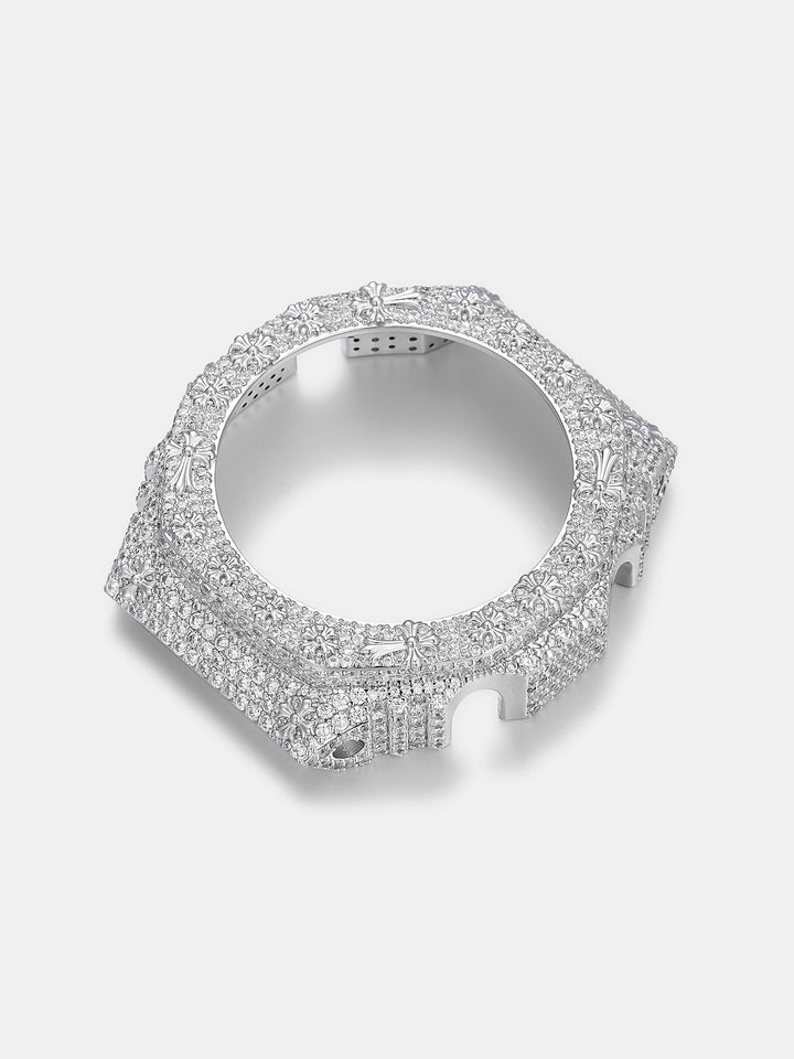 Mixed Cross Iced Moissanite Case For GA-2100 Watch